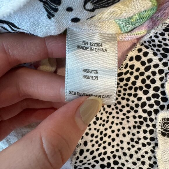 John Mark Beach Scene button down blouse long sleeve size large D22 - Picture 3 of 5